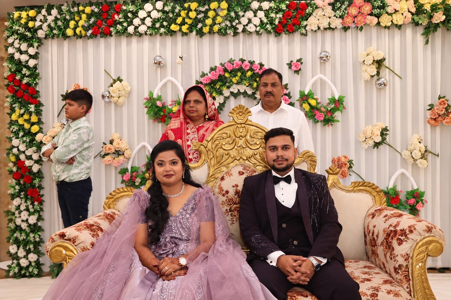 Family blessings with the couple